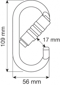 Карабин OVAL STEEL 2LOCK, CAMP