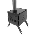 Печь дровяная Light малая, сталь 1 мм (с экранами и угловыми трубами), СЛЕДОПЫТ