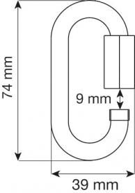 Соединительный элемент Oval 8 mm Stainless Steel Quick Link