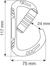 Карабин Guide XL 3Lock Blue, CAMP