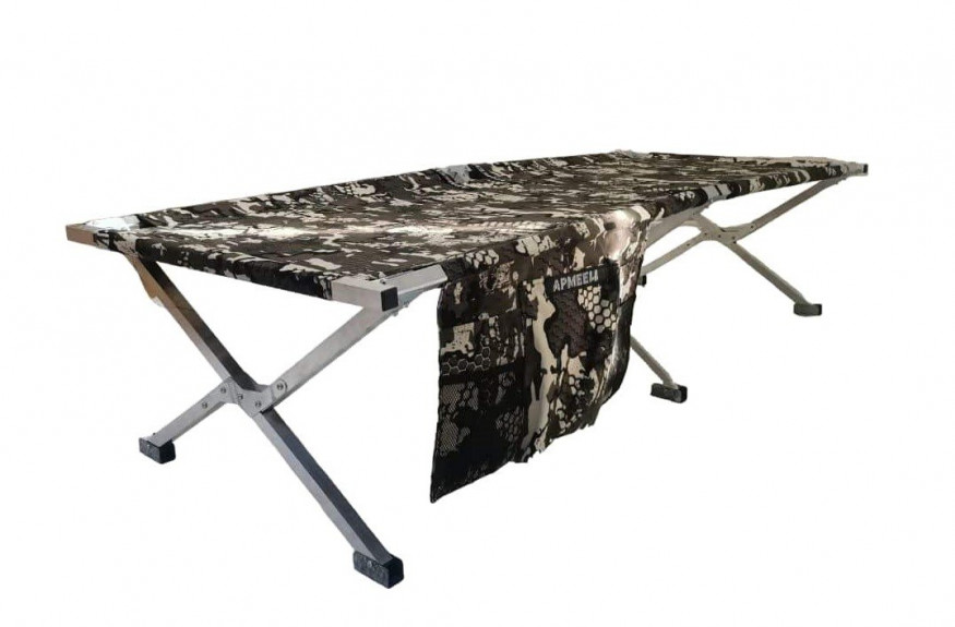 Раскладушка туристическая в чехле Армеец с органайзером, 2050х750х400 мм, труба алюминиевая 25х25 мм