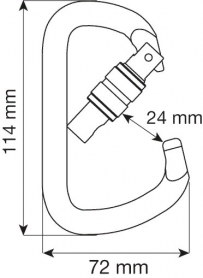 Карабин Steel D PRO Lock, CAMP