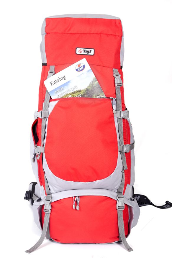 Рюкзак туристический Хальмер 4, с латами, черный-вишня, 100 л, ТАЙФ