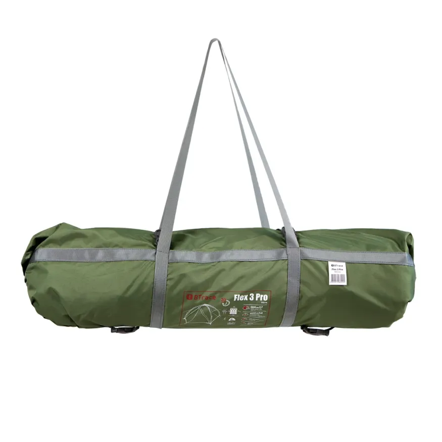 Быстросборная палатка Flex 3 Pro зеленая, BTrace