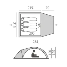 Быстросборная палатка Glade 3 зеленая, BTrace