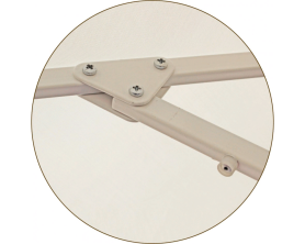 Зонт квадратный 2.5 х 2.5 м (8 спиц) сталь цинк, с воланом