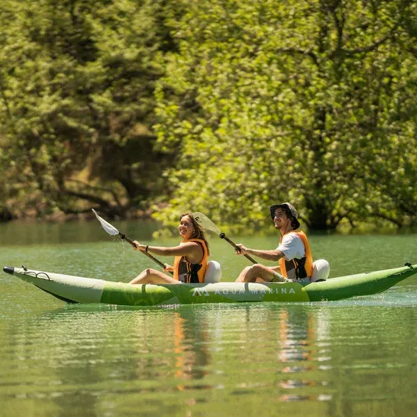 Каяк надувной двухместный с веслами Aqua Marina Betta-412, 412x80см