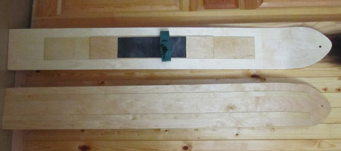 Лыжи Зима с полозьями (береза, осина 180мм), длина 150 см