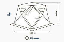 Палатка зимняя Higashi Yurta (однослойная)