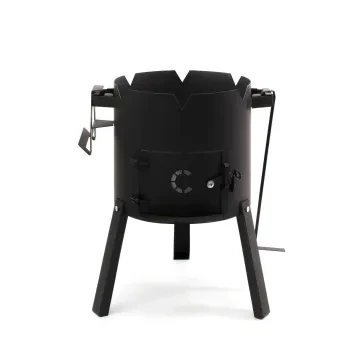 Печь под казан 8-10л СИБИРСКИЙ СЛЕДОПЫТ, d-340, сталь 2мм, без трубы 