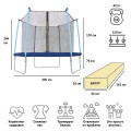 Батут уличный с сеткой 10-футовый (3 ножки 6 стоек)   без верх.кольца 