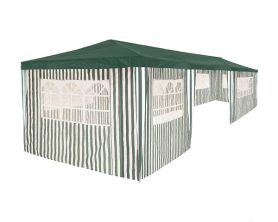 Тент садовый из полиэтилена 9x3x2,5 (8 стенок с окошками)
